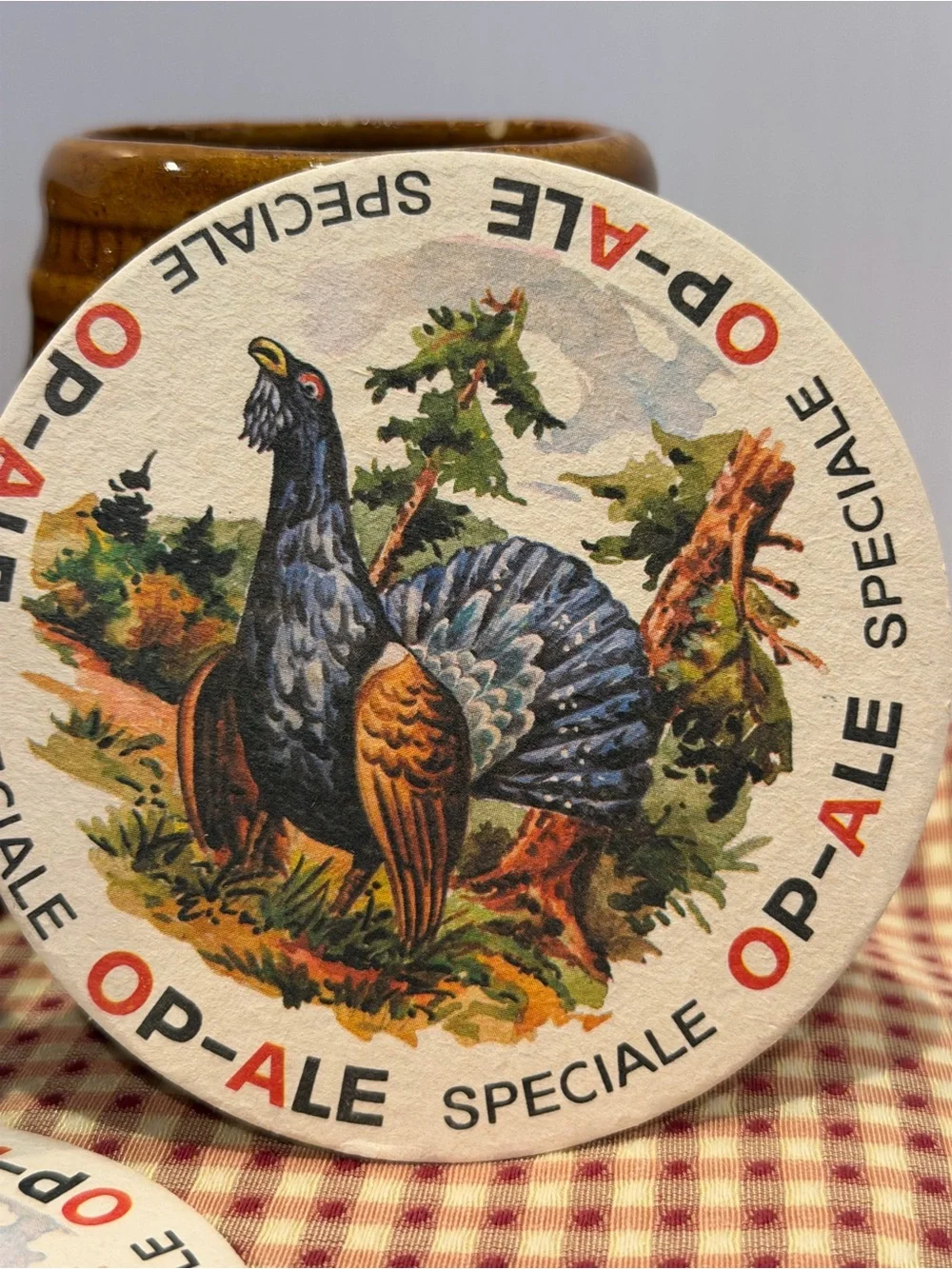 Vtg Belgian Op-Ale Speciale Beer Coasters Set 3